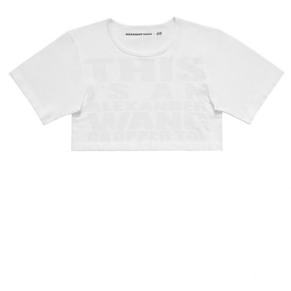 Alexander Wang x H&M Short White Crop Top Size XS